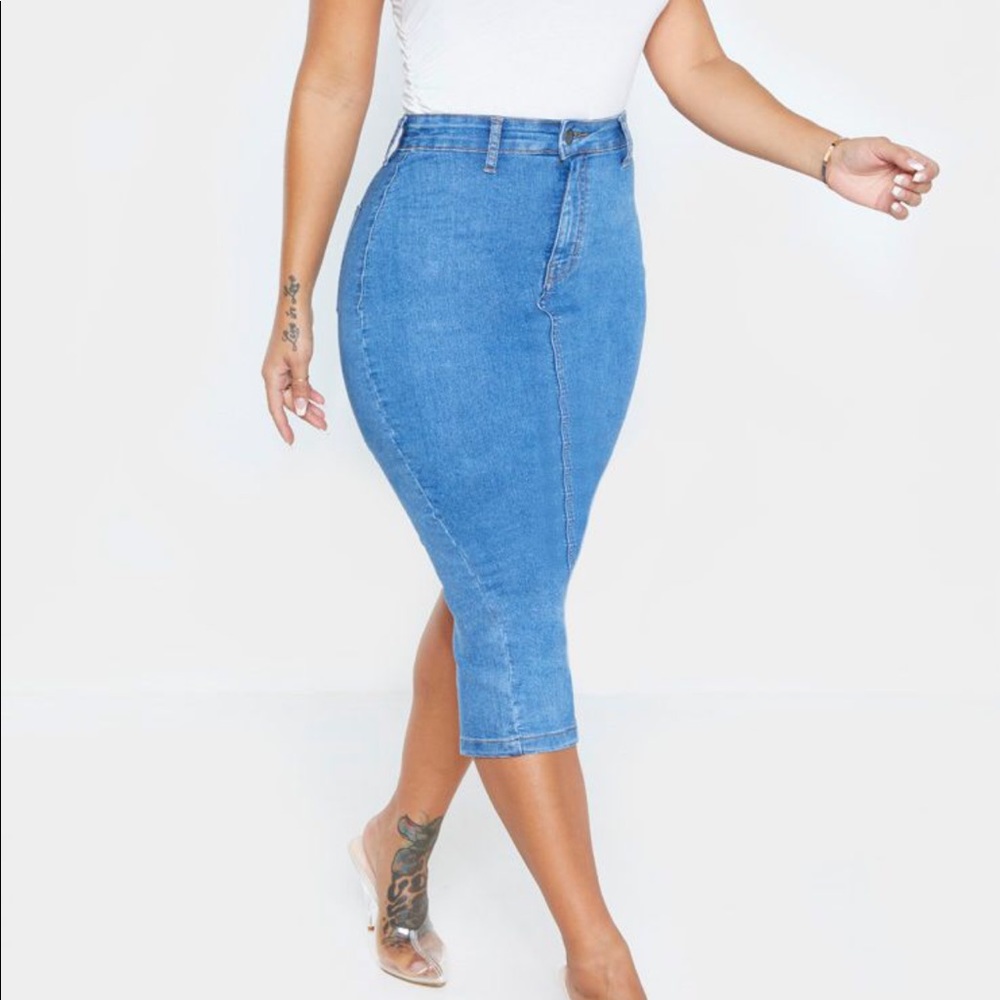 Denim Midi Skirt